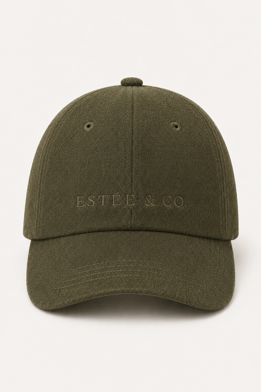 The Cashmere Cap Olive Front