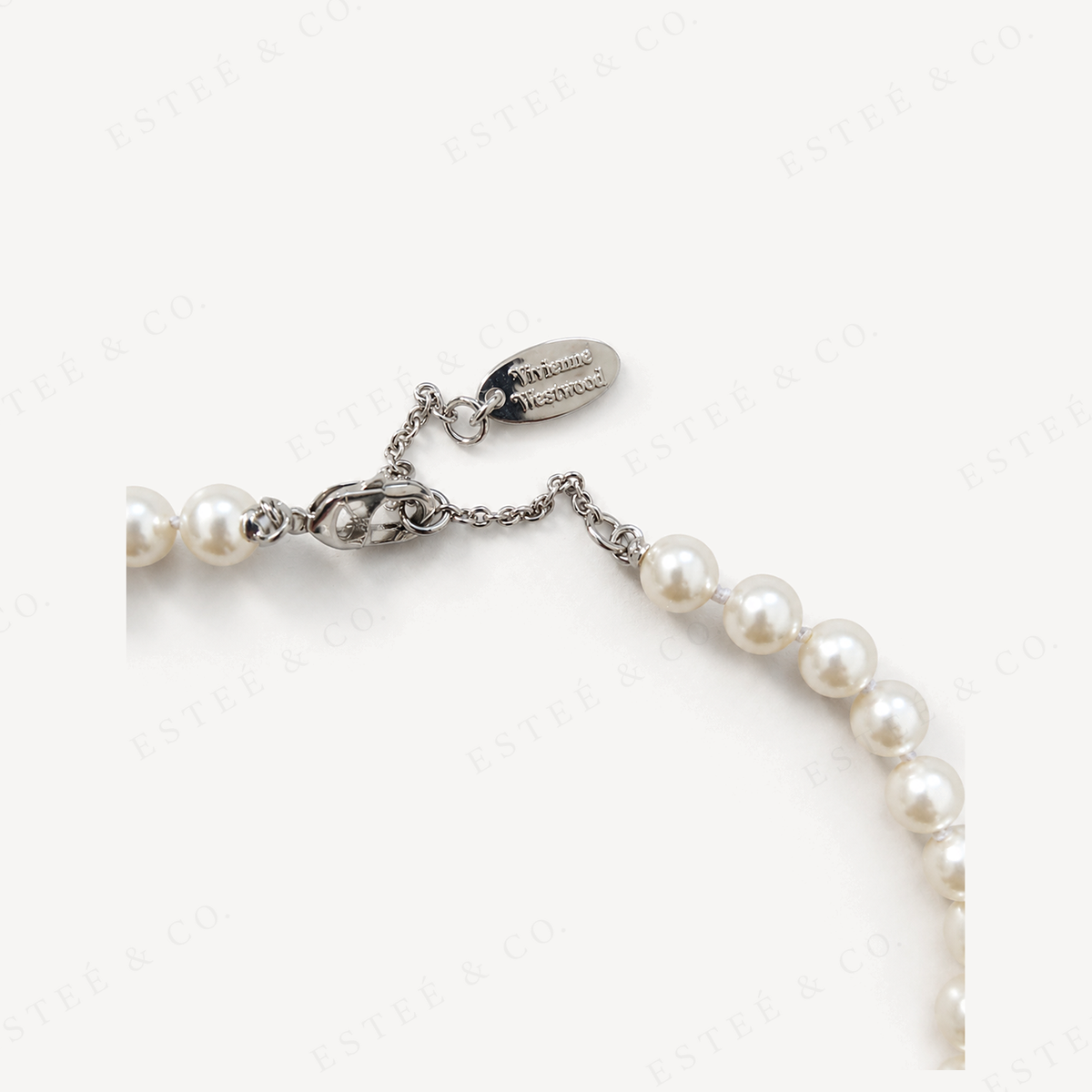 Vivienne Westwood Orb Pearl Necklace — Silver-Tone