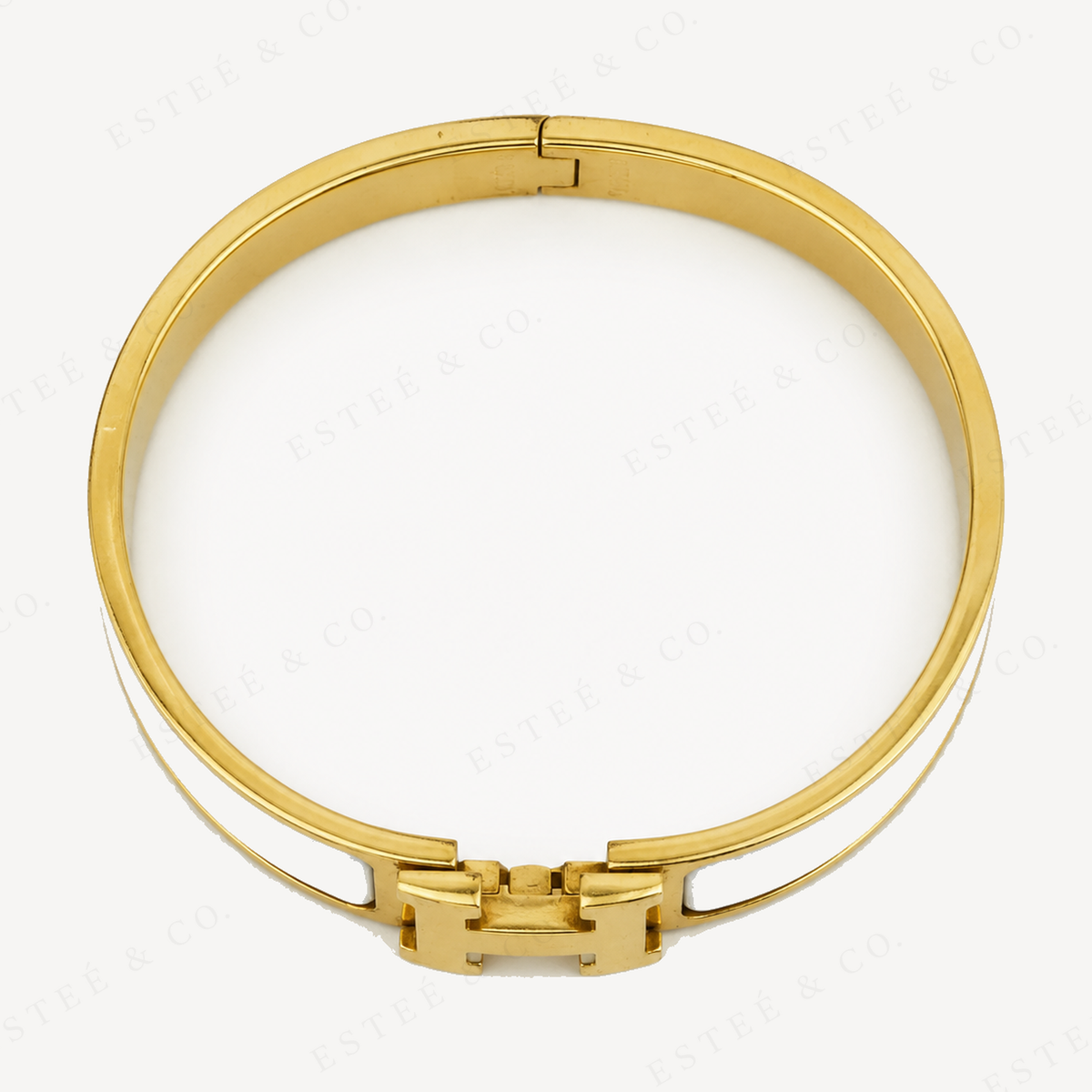 Hermès Clic H Bracelet — White