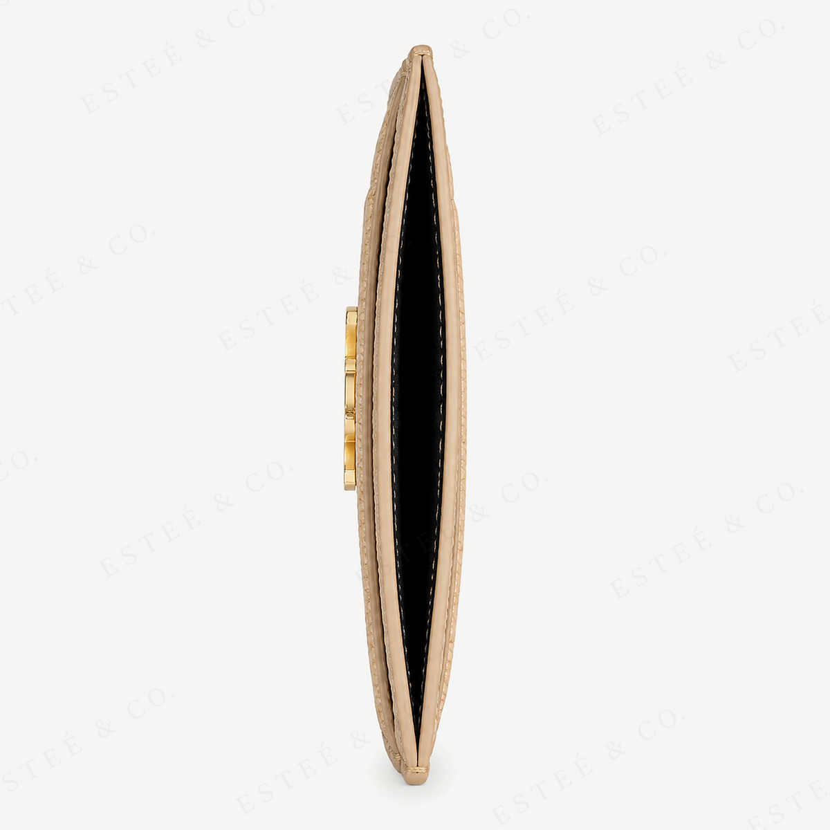 Saint Laurent Monogramme Card Holder — Beige