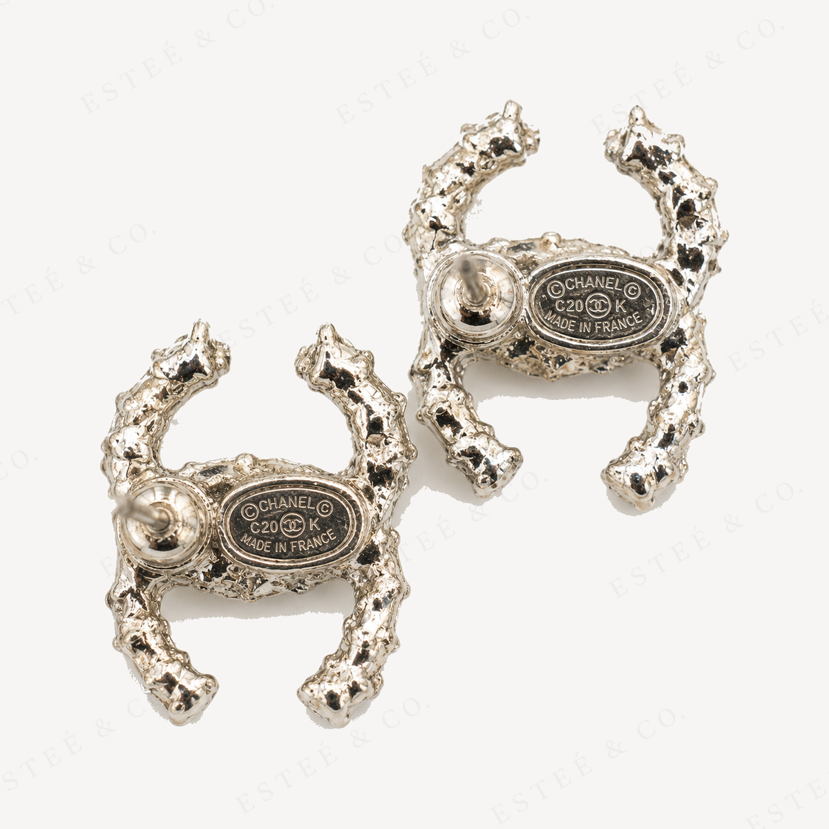 Chanel CC Earrings — Crystal & Pearl