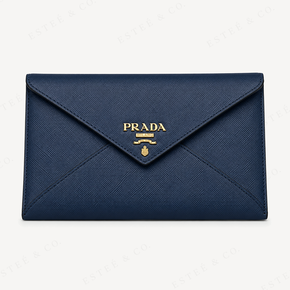 Prada Diagramme Wallet — Blue
