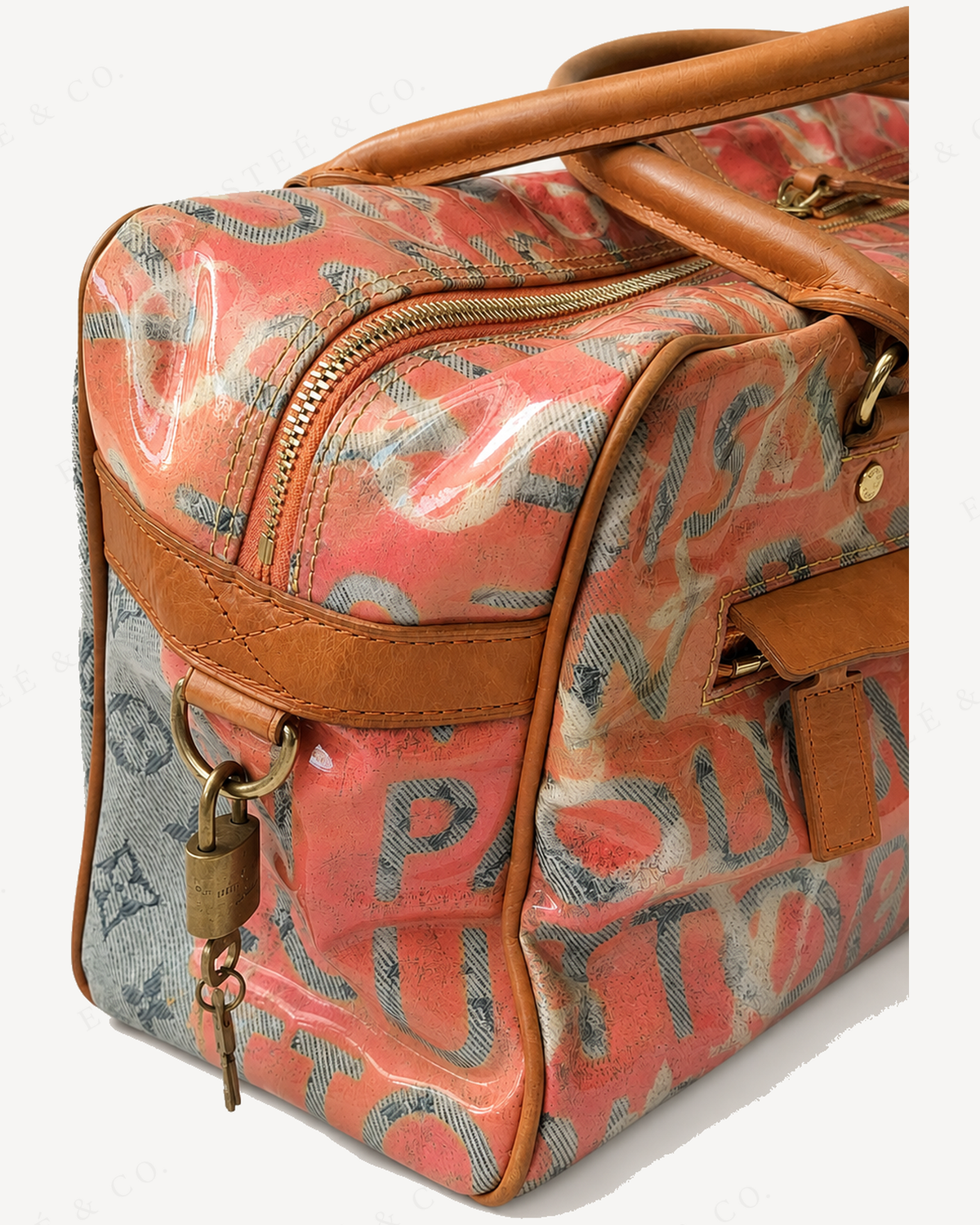 Louis Vuitton Denim Pulp Weekender — Rose
