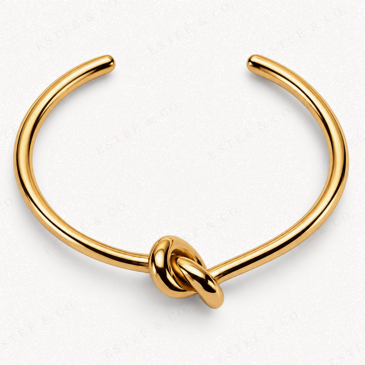Celine Knot Cuff — Gold-Tone