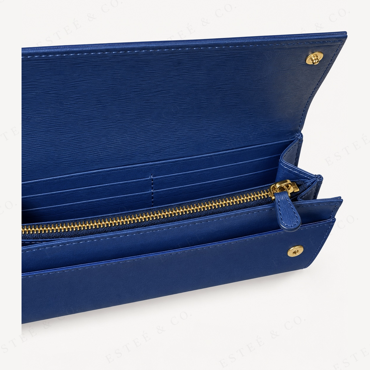 Prada Long Wallet & Card Holder — Blue