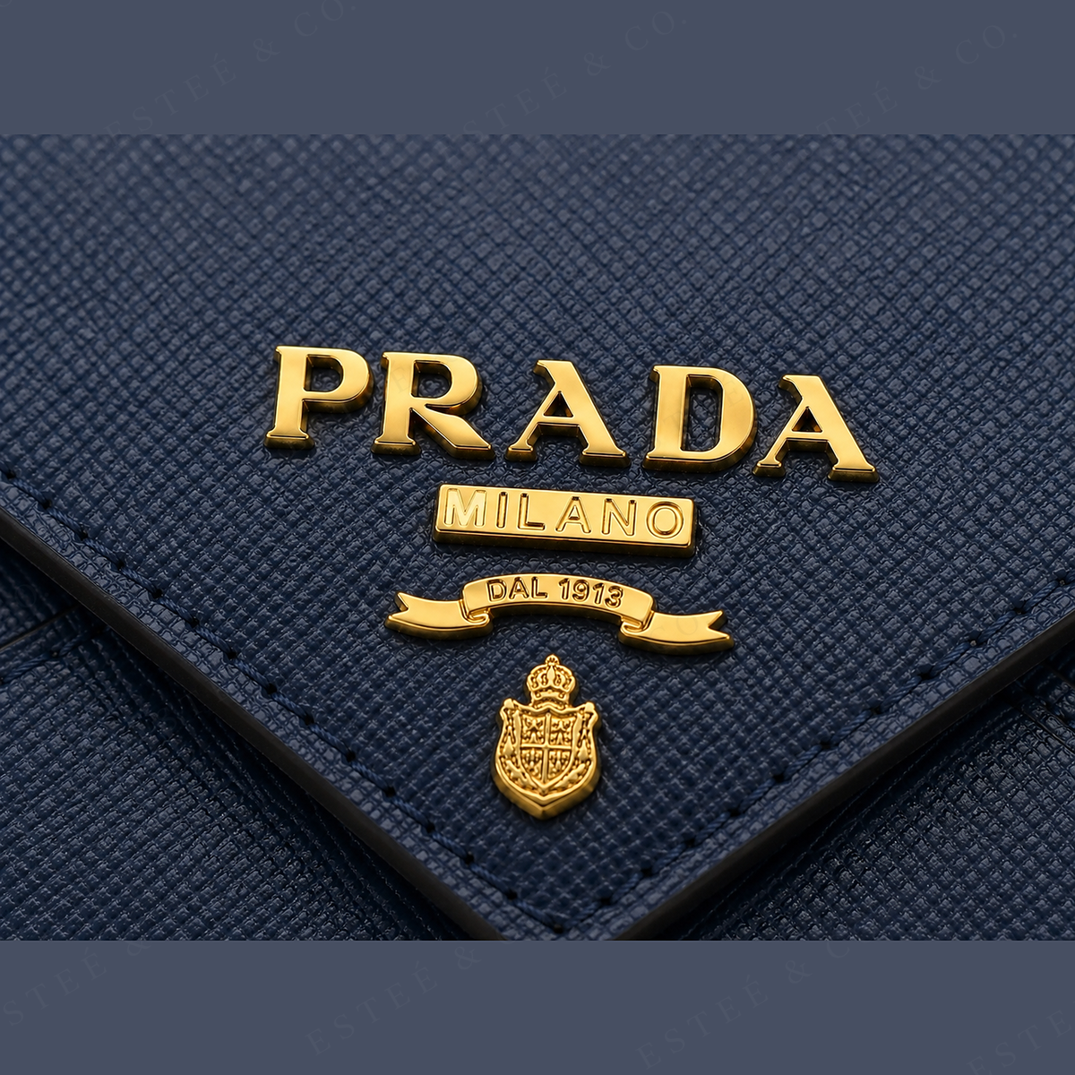 Prada Diagramme Wallet — Blue
