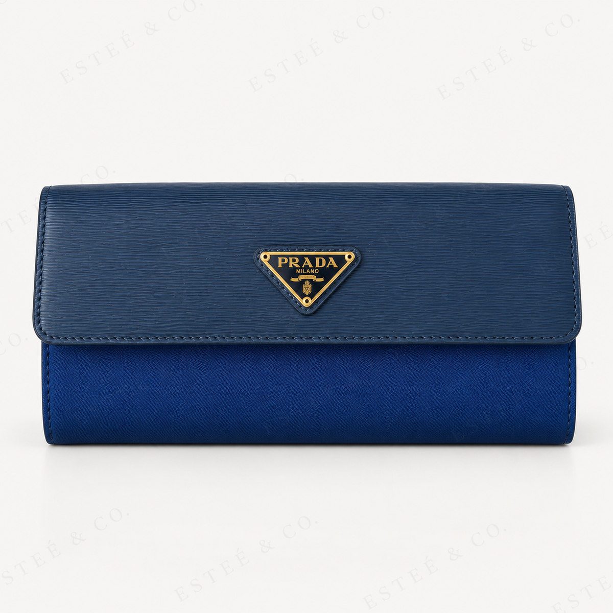 Prada Long Wallet & Card Holder — Blue