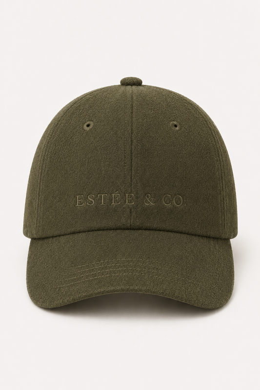 The Cashmere Cap Olive Front