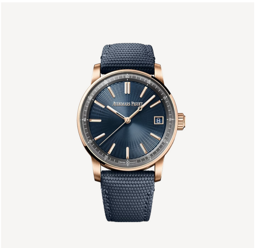 Audemars Piguet Code 11.59 Pink Gold Blue Strap